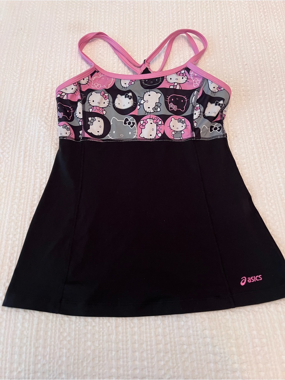 ASICS Black and Pink Hello Kitty Athletic Tank